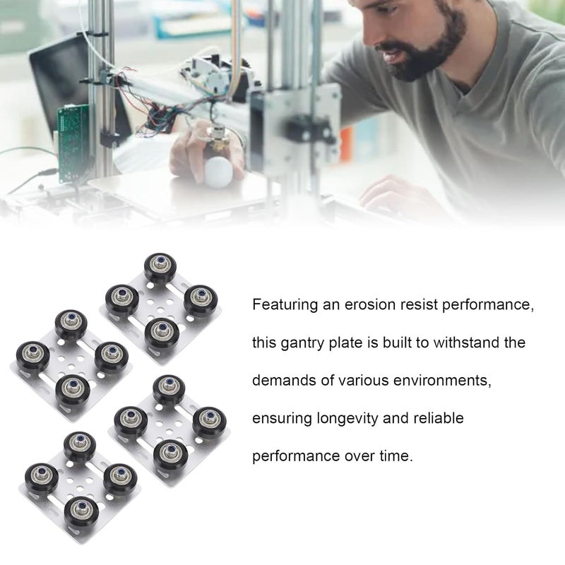 Aluminum Alloy 3D Printer Extruder Back Support Board With Wheels For 2020 V Series - Image 5